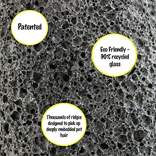 Fur-Zoff Pet Hair Removal Tool for Carpet, Car, Rugs, Bedding, Clothing, Cat and Dog hair removal, Automotive Interior Detailing, gray | Effective fur remover thumbnail 4