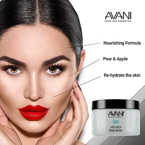 Avani Ultra Rich Body Butter Pear/Apple Fragrance 250ml (8.5 Fl Oz) | Dead Sea Minerals & Shea Butter for All Skin Types thumbnail 4