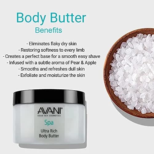 Avani Ultra Rich Body Butter Pear/Apple Fragrance 250ml (8.5 Fl Oz) | Dead Sea Minerals & Shea Butter for All Skin Types thumbnail 6