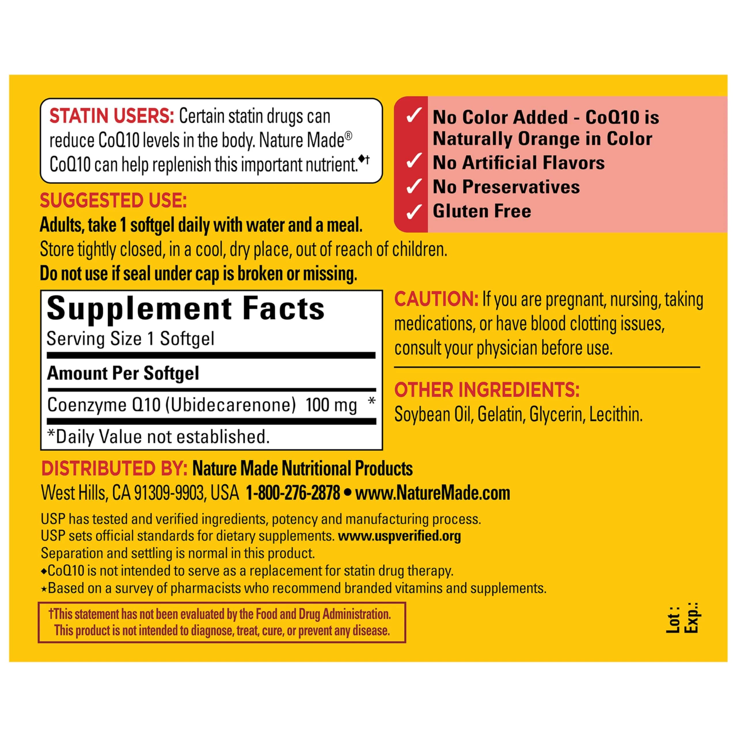 Nature Made CoQ10 100mg Softgels | 72 Count (2.5 oz) | Heart Health & Antioxidant Support - view 7