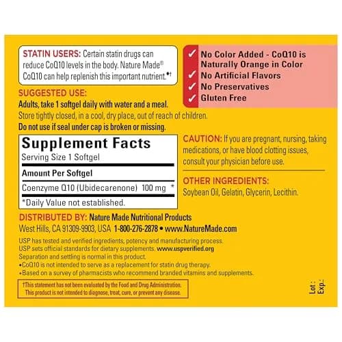 Nature Made CoQ10 100mg Softgels | 72 Count (2.5 oz) | Heart Health & Antioxidant Support thumbnail 7