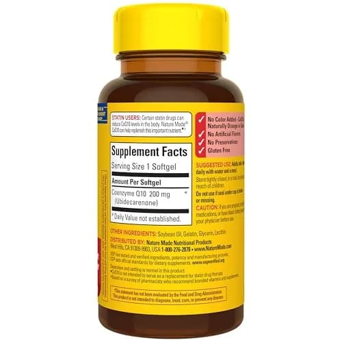 Nature Made CoQ10 200mg Softgels | Heart & Cellular Energy Support, 40 Softgels thumbnail 8