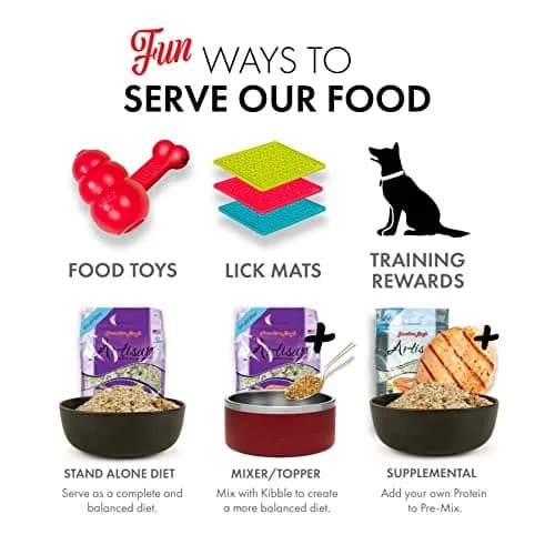 Grandma Lucy's Artisan Dog Food, Grain Free & Freeze-Dried Venison 10Lb | Natural, All Life Stages thumbnail 3