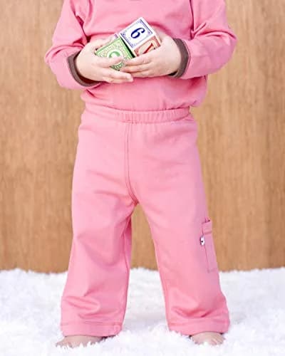Babysoy Baby Girls' Soft Cozy Pants Blossom 18-24 Months | Ultra-Soft & Comfortable Winter Bottoms thumbnail 5