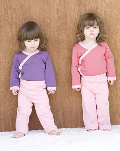 Babysoy Baby Girls' Soft Cozy Pants - Petal - 6-12 Months | Ultra-Soft Recycled Fabric for Sensitive Skin thumbnail 2