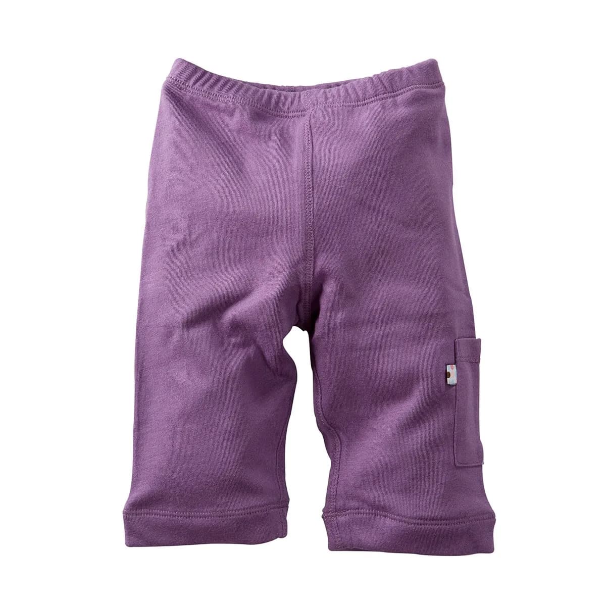 Babysoy Baby Girls' Soft Cozy Pants - Eggplant - 3-6 Months | Ultra-Soft, Recycled Fabric for Sensitive Skin
