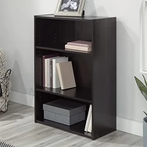 Sauder Beginnings 3-Shelf Bookcase in Med Wood Finish | Adjustable Shelves & Stylish Design thumbnail 4