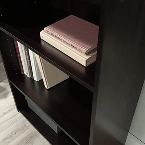 Sauder Beginnings 3-Shelf Bookcase in Med Wood Finish | Adjustable Shelves & Stylish Design thumbnail 5