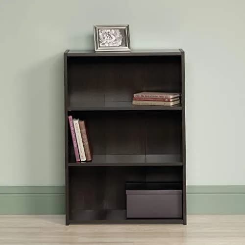Sauder Beginnings 3-Shelf Bookcase in Med Wood Finish | Adjustable Shelves & Stylish Design thumbnail 2