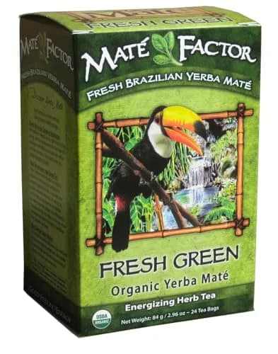 Maté Factor Yerba Mate Energizing Herb Tea Bag, Organic Green, 24-Count | Fresh & Certified thumbnail 1