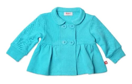 Zutano Terry Bodice Jacket, Pool, 18 Months | Lightweight & Warm Year-Round thumbnail 1