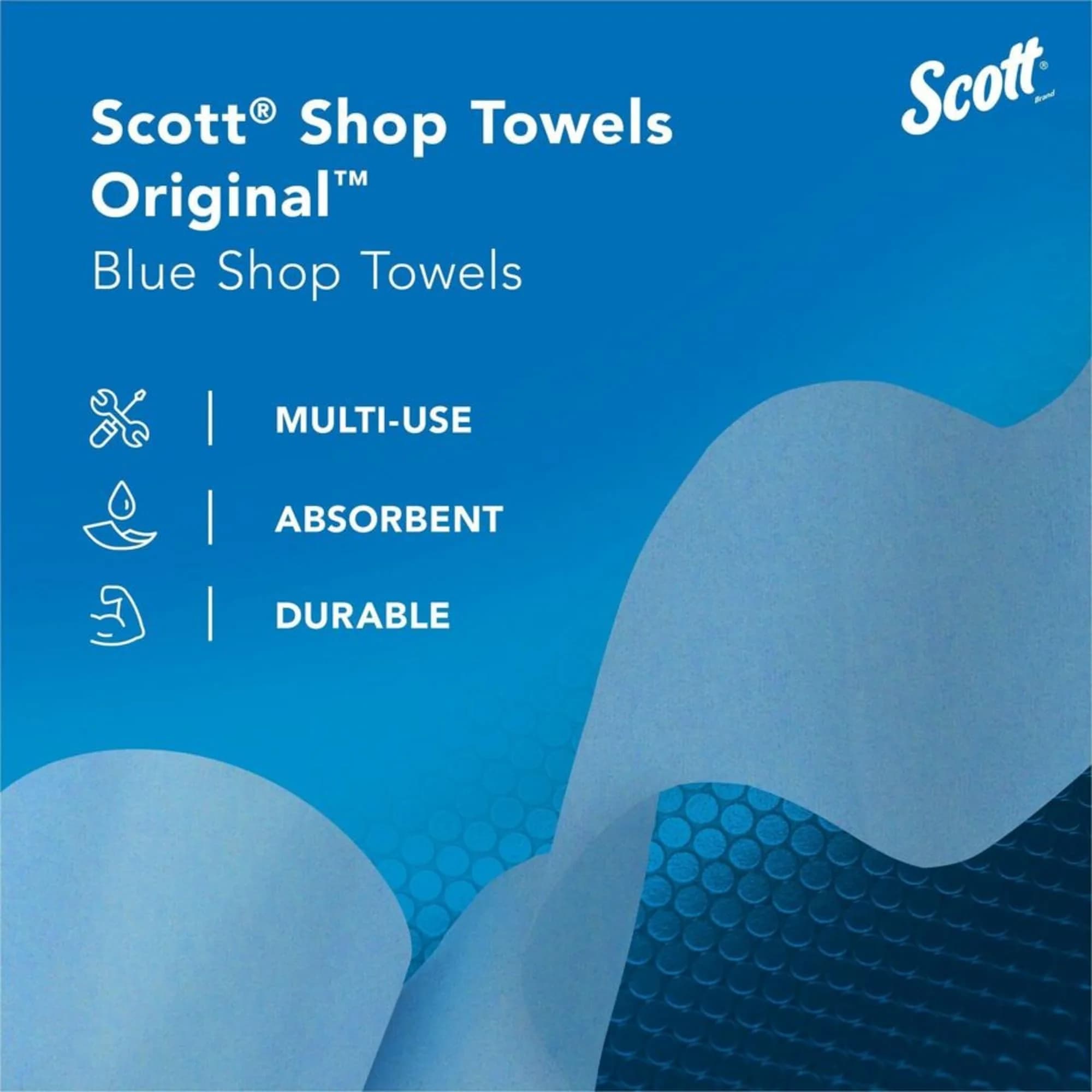 Scott Shop Towels Original Blue 660 Towels (12 Rolls, 55 Sheets/Roll) | High Absorbent & Durable Paper Towels thumbnail 5