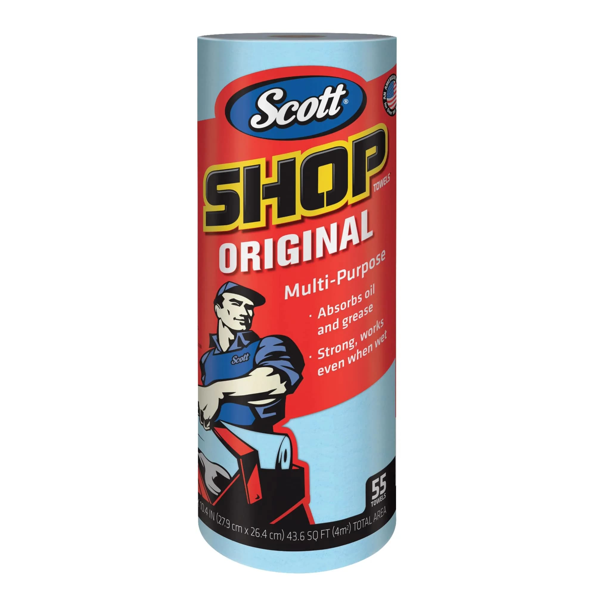 Scott Shop Towels Original Blue 660 Towels (12 Rolls, 55 Sheets/Roll) | High Absorbent & Durable Paper Towels thumbnail 1