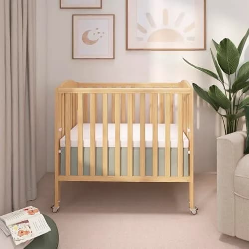 Dream On Me 3-in-1 Portable Folding Crib in Natural | Safe, Stylish & GREENGUARD Gold Certified thumbnail 2