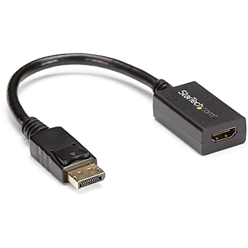 StarTech.com DisplayPort to HDMI Adapter Converter 21cm (8in) Cable | Passive DP++ to HDMI Dongle for 1080p Video thumbnail 1