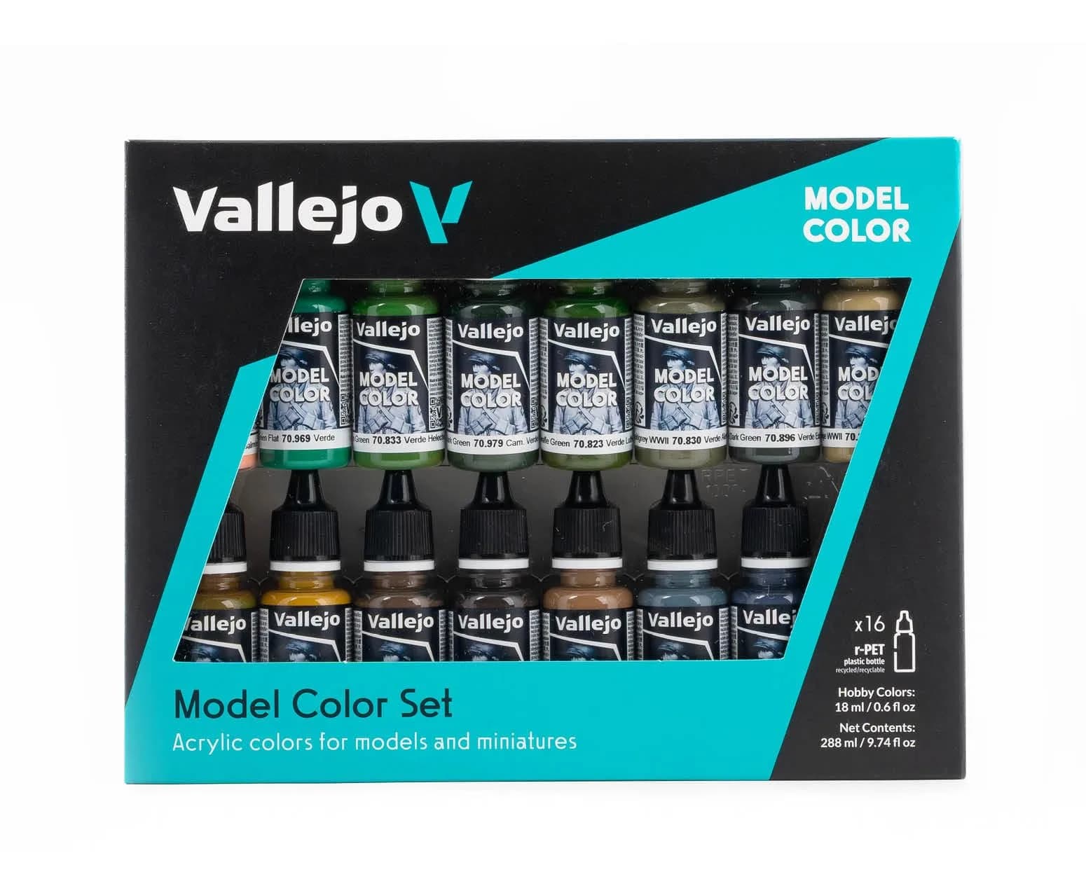 Vallejo Napoleonic Colors French & British 1789-1815 Paint Set | Model Color | High Pigmentation | 16 Bottles x 18 ml — Multicolor