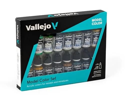 Vallejo German Camouflage WWII Acrylic Paint Set | Model Color | High Pigmentation Colors | 16 Bottles x 18 ml thumbnail 4