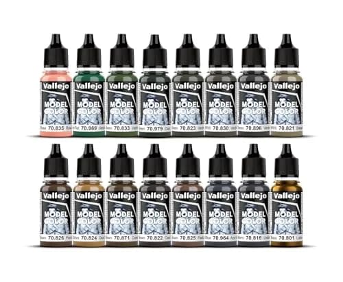 Vallejo German Camouflage WWII Acrylic Paint Set | Model Color | High Pigmentation Colors | 16 Bottles x 18 ml thumbnail 5