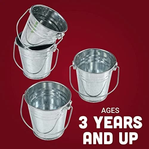U. S. Toy Mini Metal Buckets Pack of 12 | Kids & Party Use, 2.5” Small Handle Buckets thumbnail 6