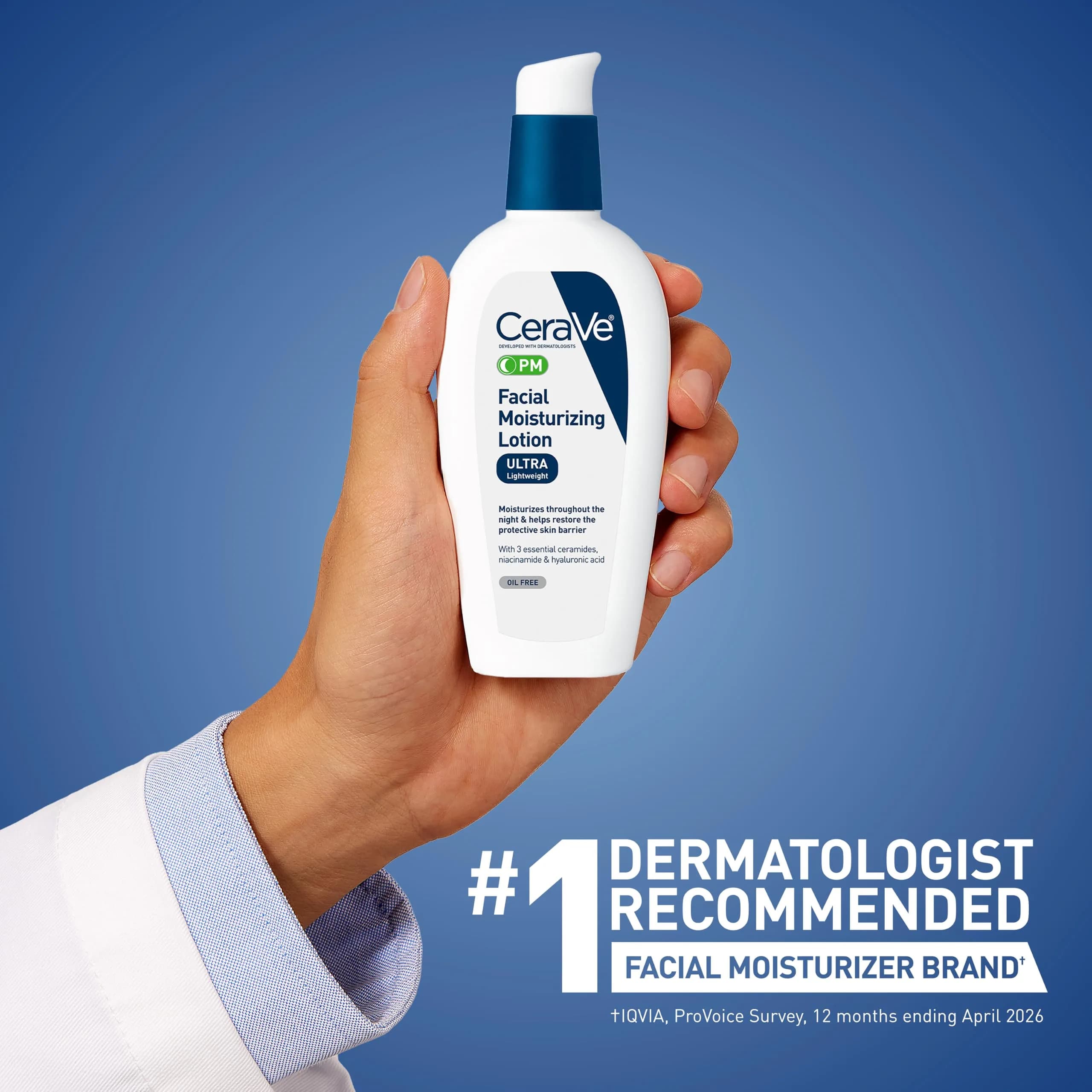 CeraVe PM Facial Moisturizing Lotion, 89ml (3 Fl Oz) | Dermatologist-Developed Night Cream for All Skin Types - view 6