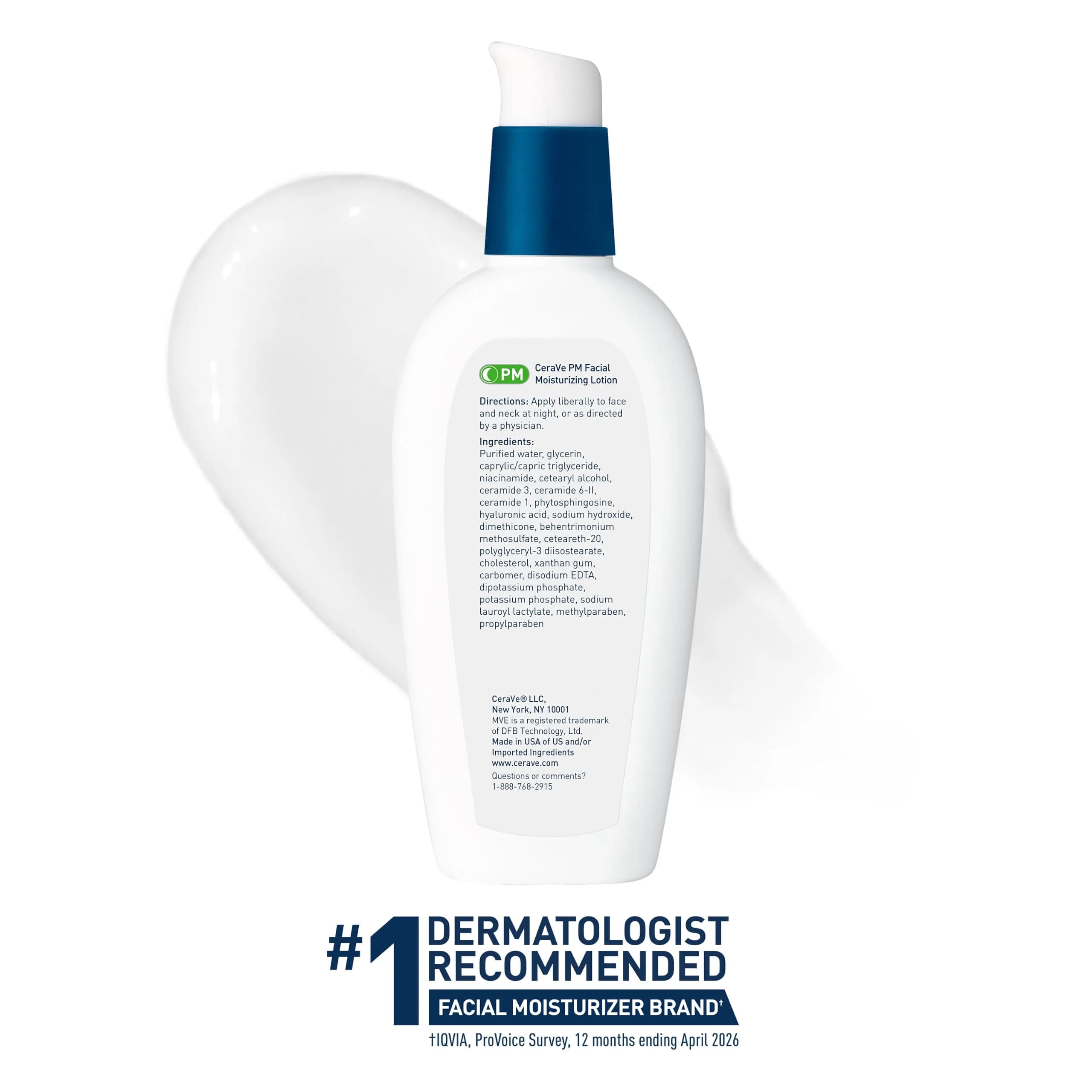 CeraVe PM Facial Moisturizing Lotion, 89ml (3 Fl Oz) | Dermatologist-Developed Night Cream for All Skin Types - view 9