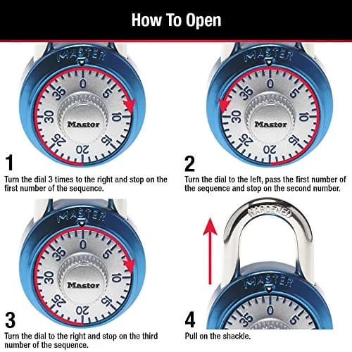 Master Lock 1561DAST Locker Lock Combination Padlock 1 Pack | Durable Metal Body, Keyless Security thumbnail 6