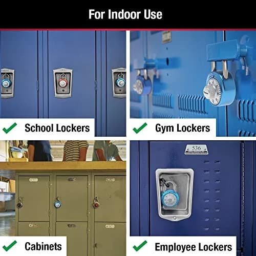 Master Lock 1561DAST Locker Lock Combination Padlock 1 Pack | Durable Metal Body, Keyless Security thumbnail 3