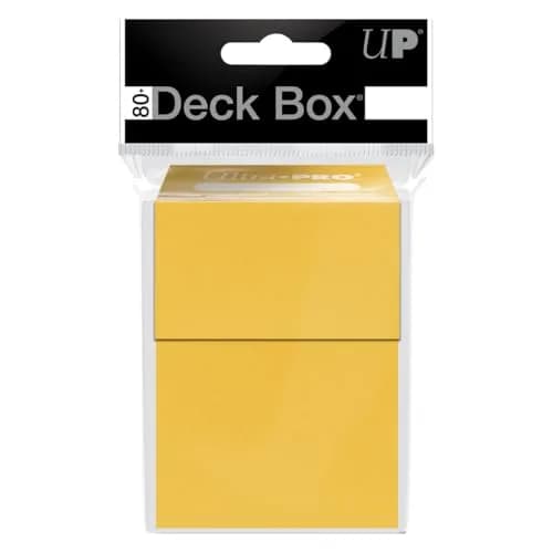 Ultra Pro Standard Deck Box Yellow 80-Card Capacity | Archival-Safe Polypropylene for Trading Cards thumbnail 2