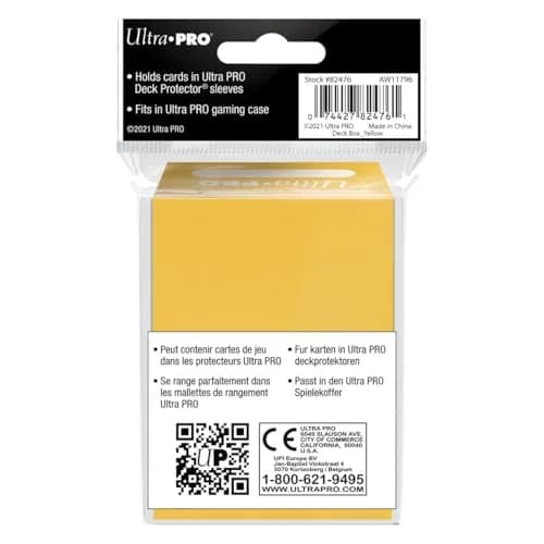 Ultra Pro Standard Deck Box Yellow 80-Card Capacity | Archival-Safe Polypropylene for Trading Cards thumbnail 3