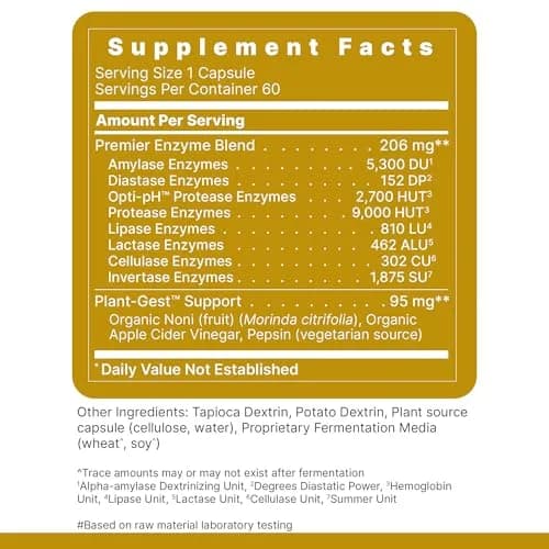 Premier Research Labs Premier Digest 60 Plant-Sourced Capsules | Supports Full Spectrum Digestion thumbnail 6