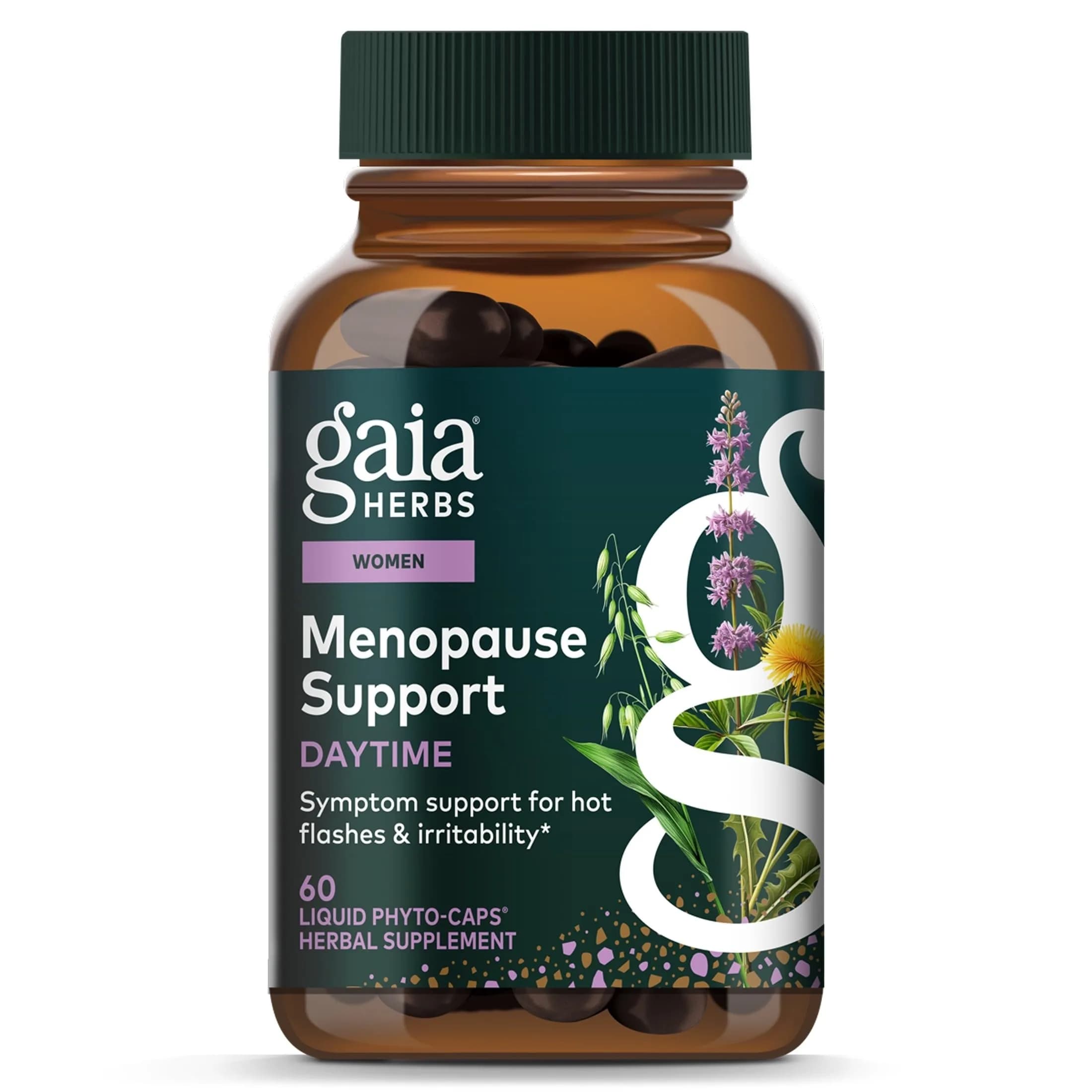 Gaia Herbs Menopause Support Daytime, 60 Vegan Capsules | Supports Hormonal Balance & Well-Being — Capsule