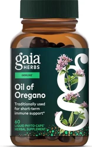 Gaia Herbs Oil of Oregano 230 mg Vegan Capsules | Immune & Antioxidant Support Supplement with Carvacrol & Thymol thumbnail 1