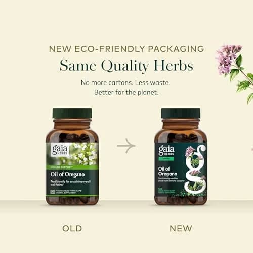 Gaia Herbs Oil of Oregano 230 mg Vegan Capsules | Immune & Antioxidant Support Supplement thumbnail 7