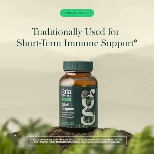Gaia Herbs Oil of Oregano 230 mg Vegan Capsules | Immune & Antioxidant Support Supplement thumbnail 3
