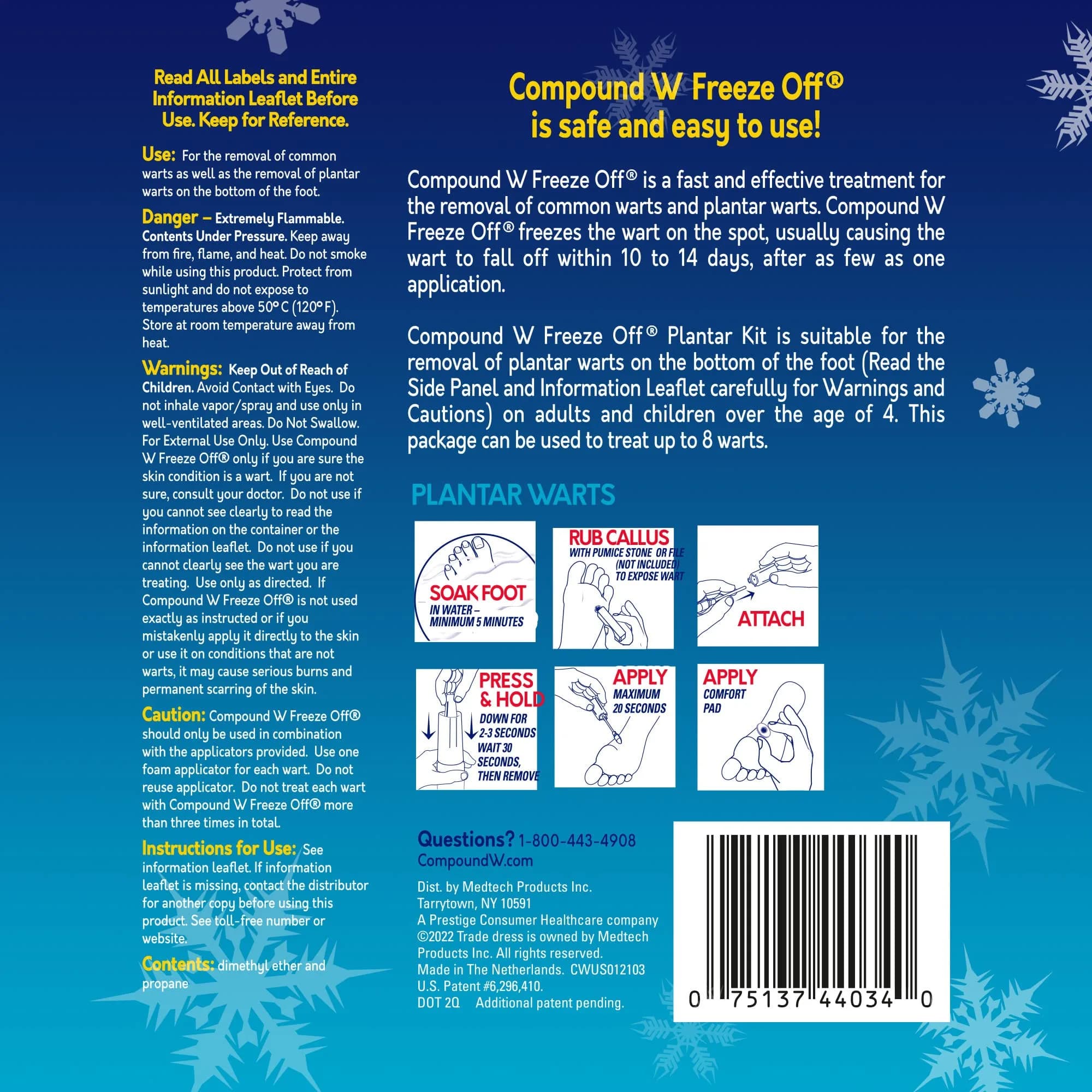 Compound W Freeze Off Plantar Wart Removal Kit 8 Applications | Doctor-Recommended Medication - view 6