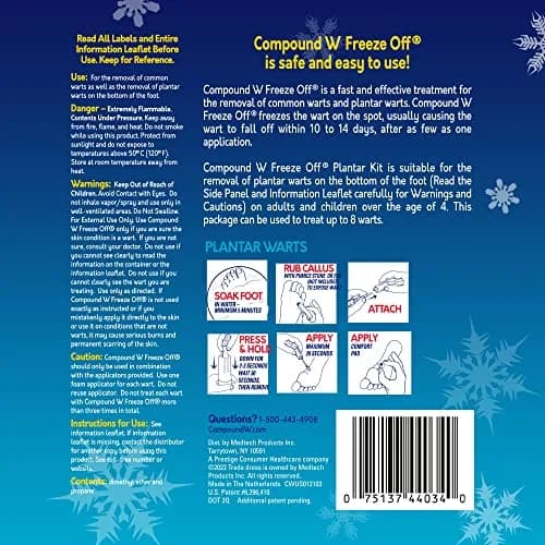 Compound W Freeze Off Plantar Wart Removal Kit 8 Applications | Doctor-Recommended Medication thumbnail 6