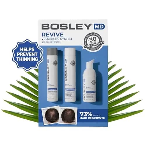 BosleyMD BOSRevive Volumizing Hair System for Non Color-Treated Hair – DHT-Blocking Shampoo, Conditioner & Thickening Treatment (30 Days) thumbnail 2