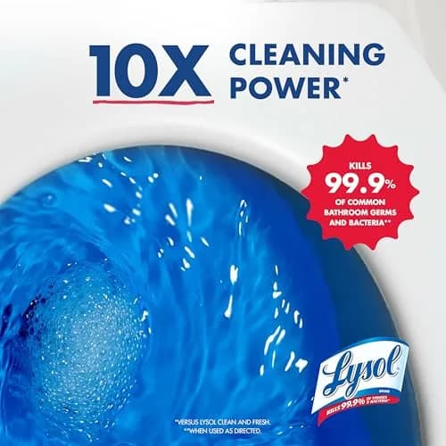 Lysol Power Toilet Bowl Cleaner Clinging Gel 48 fl oz (24 fl oz x 2) | Kills 99.9% of Bacteria & Viruses thumbnail 4