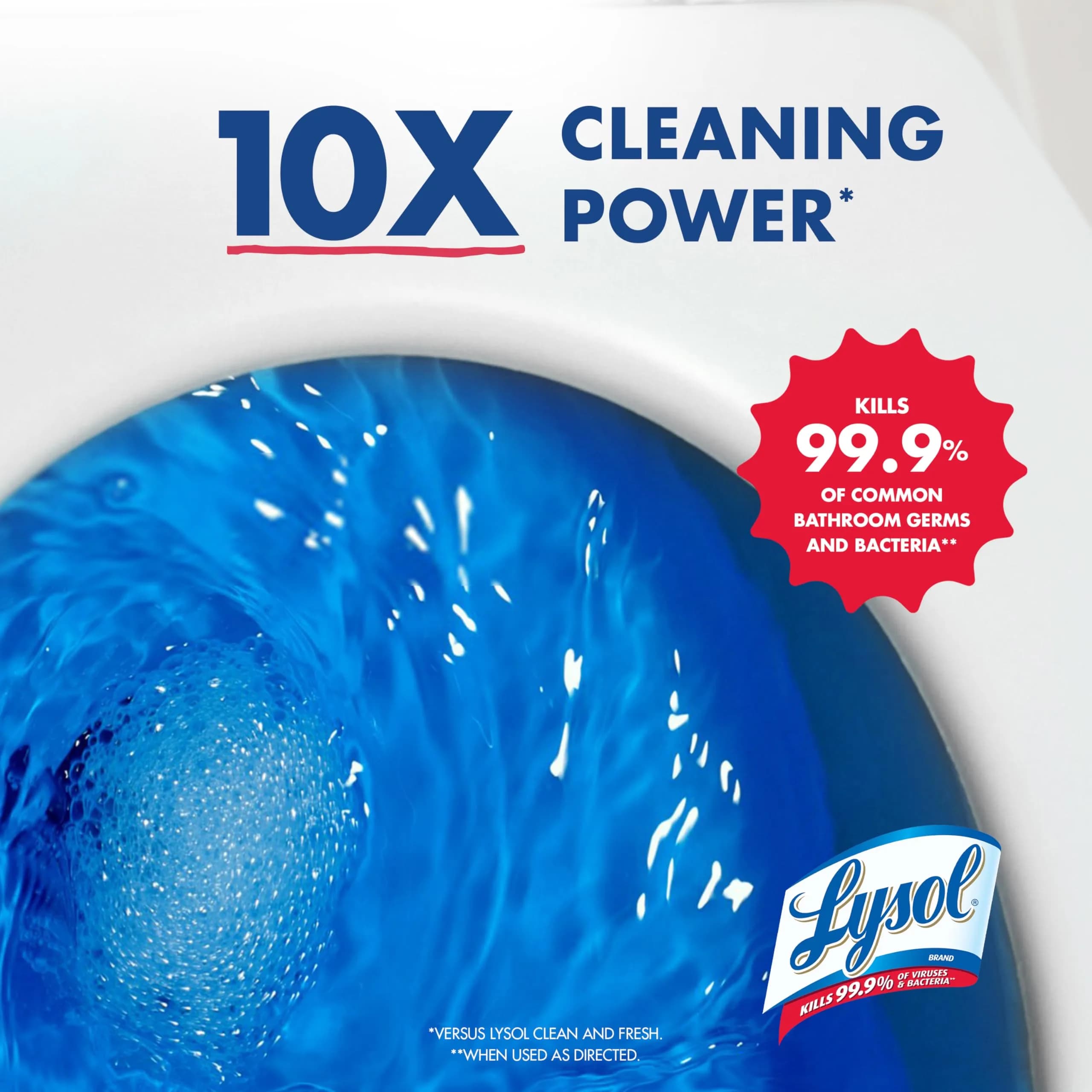 Lysol Power Toilet Bowl Cleaner Clinging Gel 48 fl oz (24 fl oz x 2) | Kills 99.9% of Bacteria & Viruses - view 4