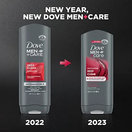 Dove Men+Care Exfoliating Deep Clean Body and Face Wash 399ml (13.5 oz) | Hydrates Skin All Day thumbnail 2