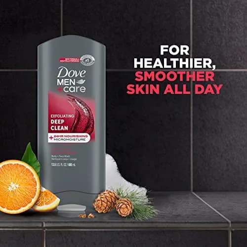 Dove Men+Care Exfoliating Deep Clean Body and Face Wash 399ml (13.5 oz) | Hydrates Skin All Day thumbnail 3