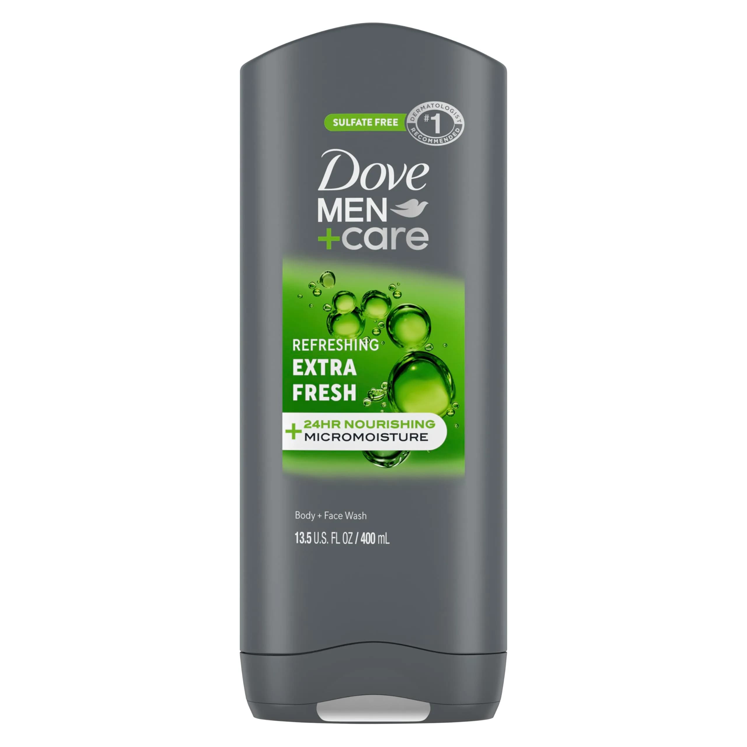 Dove Men+Care Extra Fresh Body and Face Wash 400ml (13.5 Fl Oz) | Hydrates Skin All Day - main product image