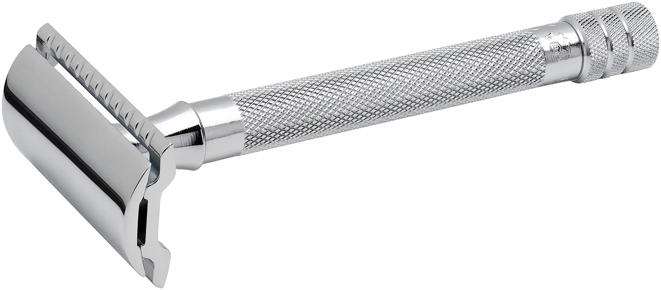 MERKUR 23C Double Edge Safety Razor - 10.16cm (4") Long Knurled Brass Handle, Made in Germany | Smooth, Irritation-Free Shave - view 8