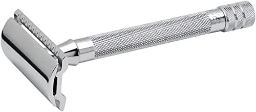 MERKUR 23C Double Edge Safety Razor - 10.16cm (4") Long Knurled Brass Handle, Made in Germany | Smooth, Irritation-Free Shave thumbnail 8
