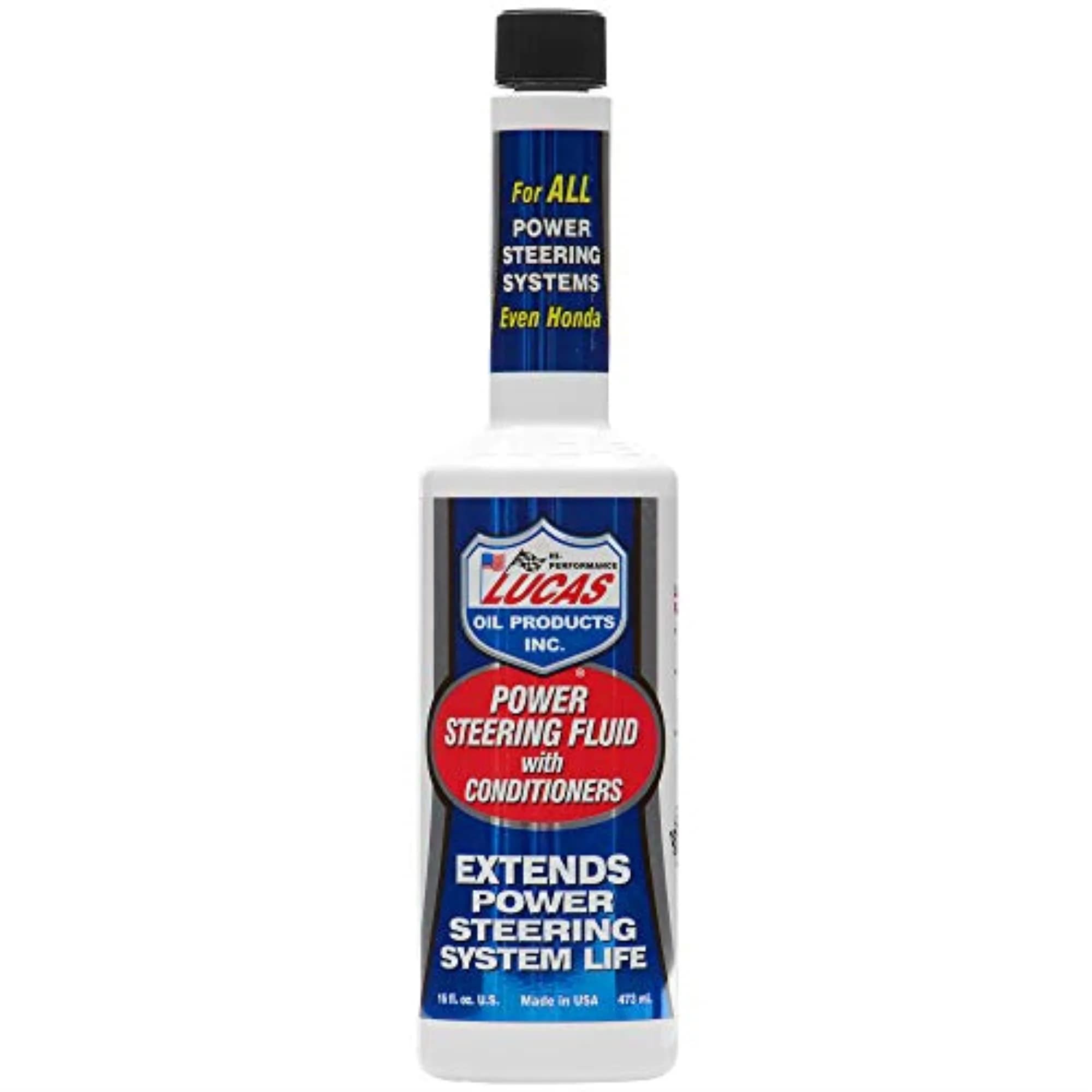 Lucas Oil Power Steering Fluid with Conditioners 473ml (16 Fl Oz) | Smooth, Quiet Operation — Plain