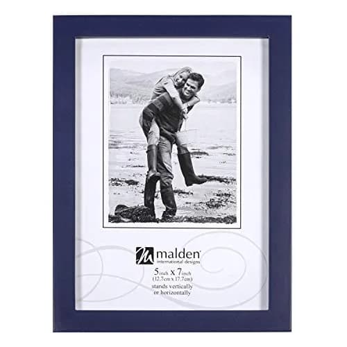 Malden Navy Blue Concept Wood Picture Frame 5x7 | Minimalist MDF Design for Photos & Art thumbnail 1