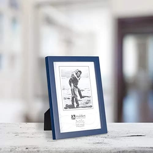 Malden Navy Blue Concept Wood Picture Frame 5x7 | Minimalist MDF Design for Photos & Art thumbnail 4