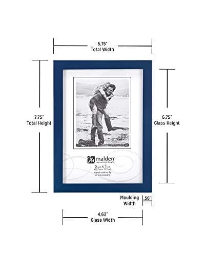 Malden Navy Blue Concept Wood Picture Frame 5x7 | Minimalist MDF Design for Photos & Art thumbnail 5