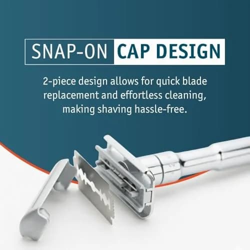 MERKUR FUTUR 701 Adjustable Double Edge Safety Razor - Bright Chrome | 122g (4.3 oz) | Precision German Engineering thumbnail 5