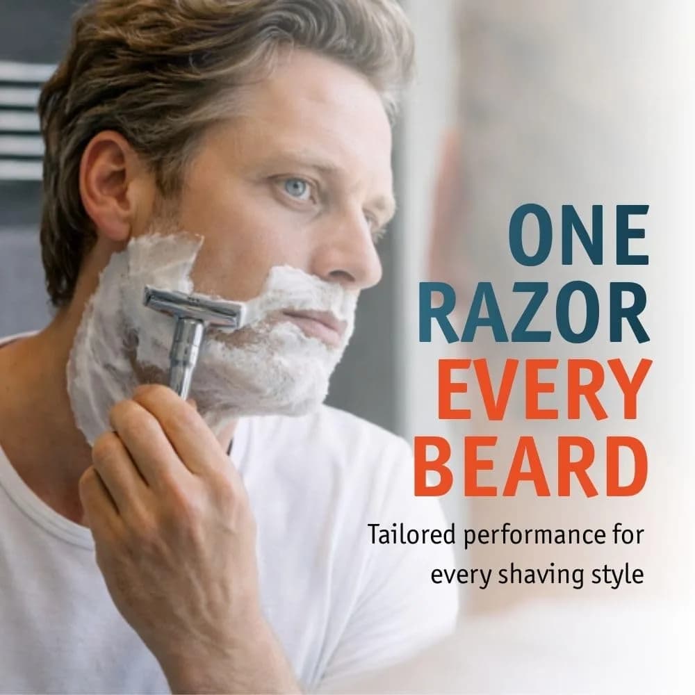 MERKUR FUTUR 701 Adjustable Double Edge Safety Razor - Bright Chrome | 122g (4.3 oz) | Precision German Engineering - view 2